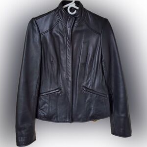 Vintage Calvin Klein Leather Moto Jacket